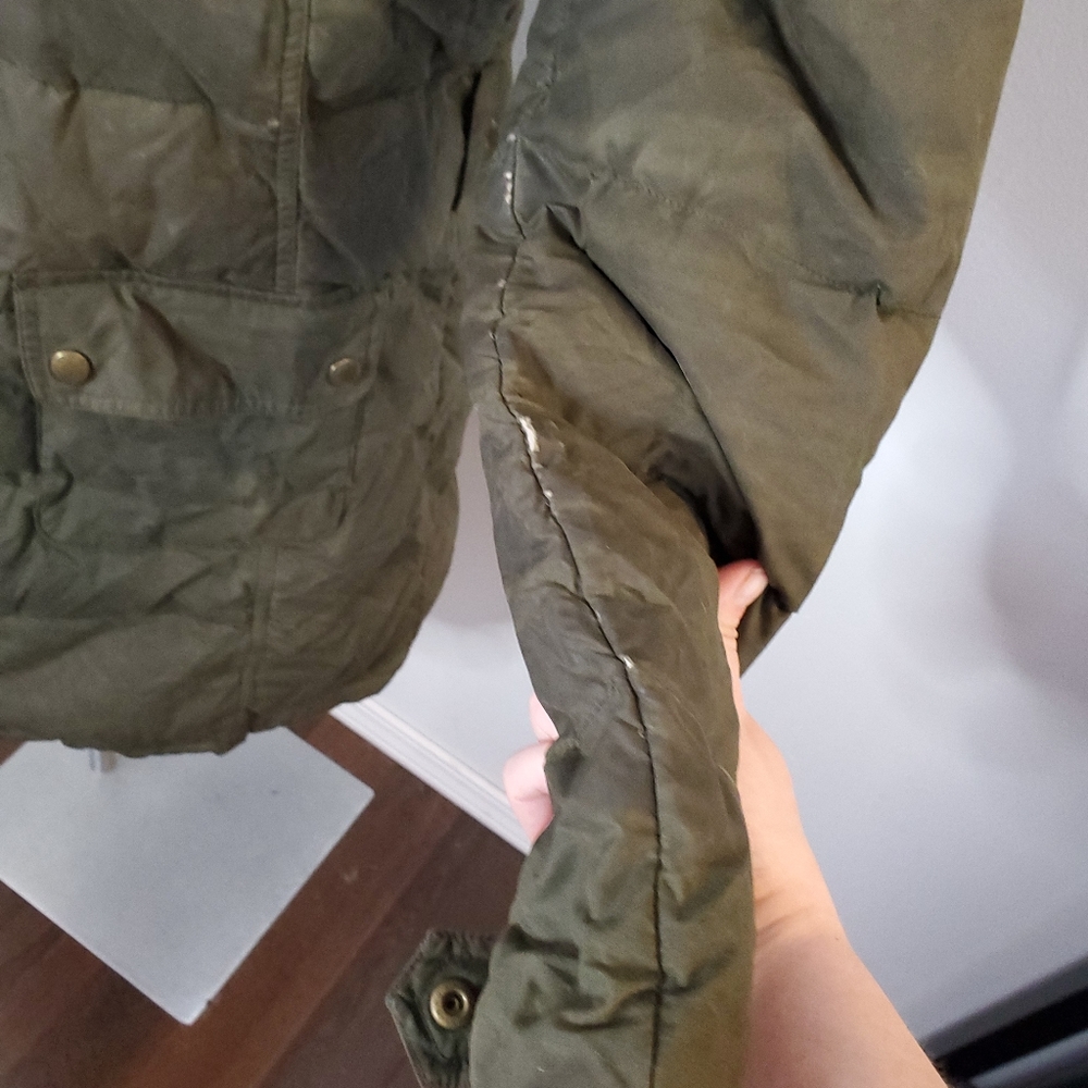 Barbour Storm Waxed Cotton Down Jacket 14 - Picture 7 of 8
